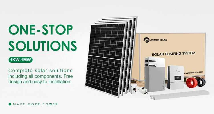 Orders High Efficiency Hybrid Solar Module System Accessory 30000W 40000W 50000W Price for Commercial