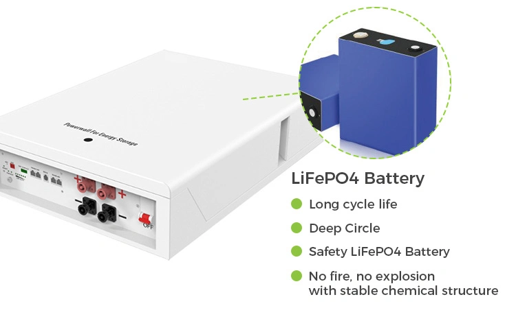 48V/51.2V 100ah 200ah 5kwh 10kwh Wall Mount Type Lifep04 Lithium Bttery Module with Smart BMS for Solar Energy Storage System 5.12kwh 10.24kwh Lithium Battery